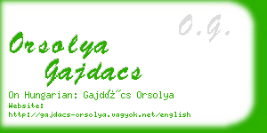 orsolya gajdacs business card